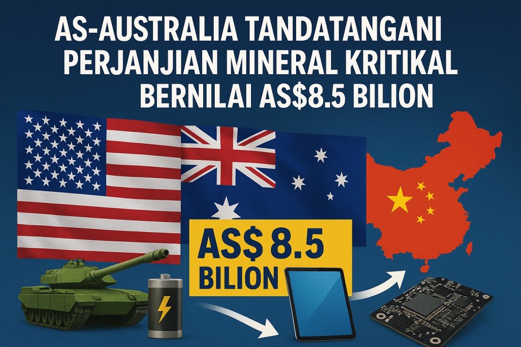 Trump Tandatangan Perjanjian Nadir Bumi USD8.5 Bilion dengan Australia.