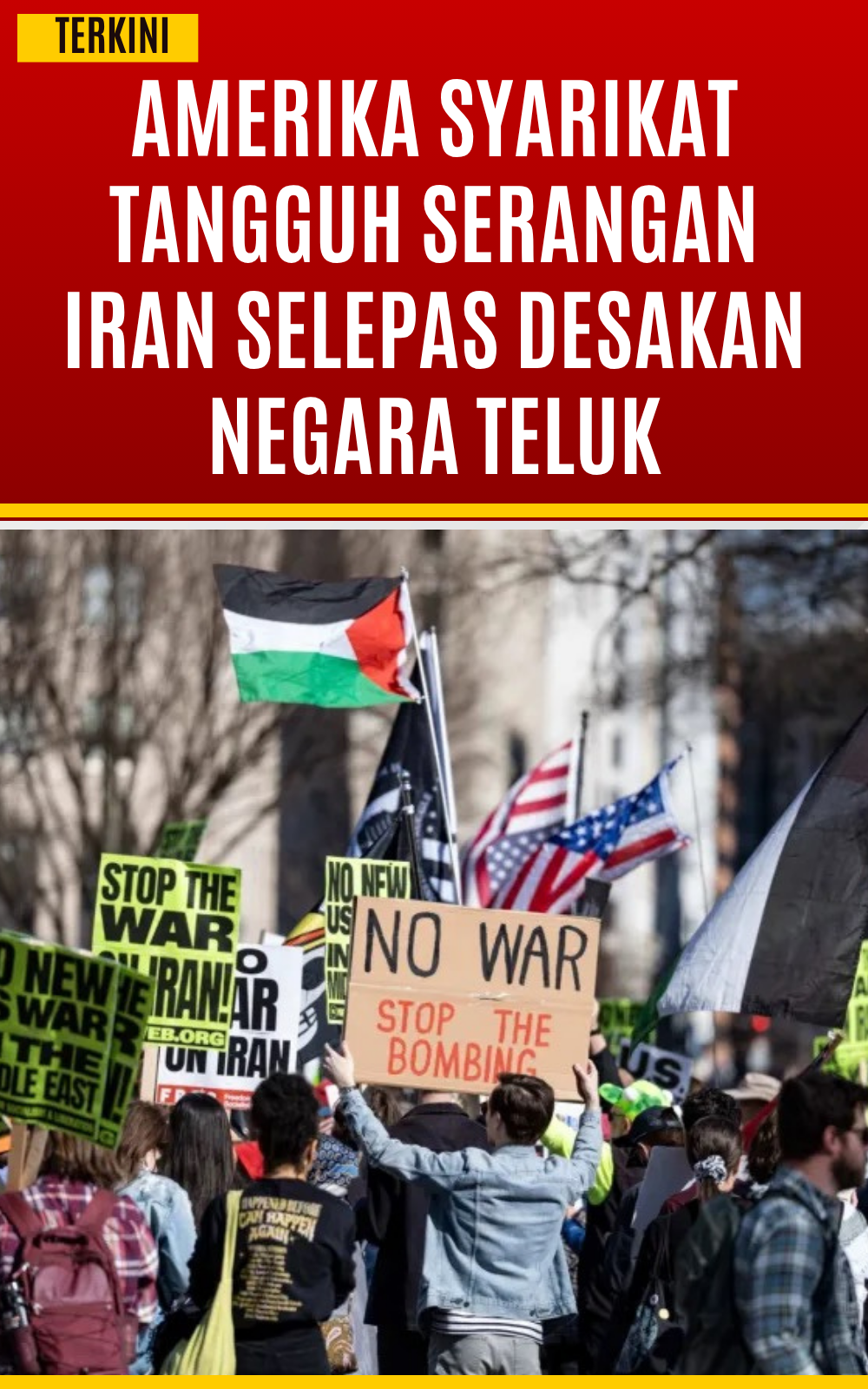 Trump Tangguh Serangan Selepas Tekanan Negara Teluk